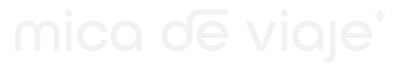 Logo mica de viaje blanco